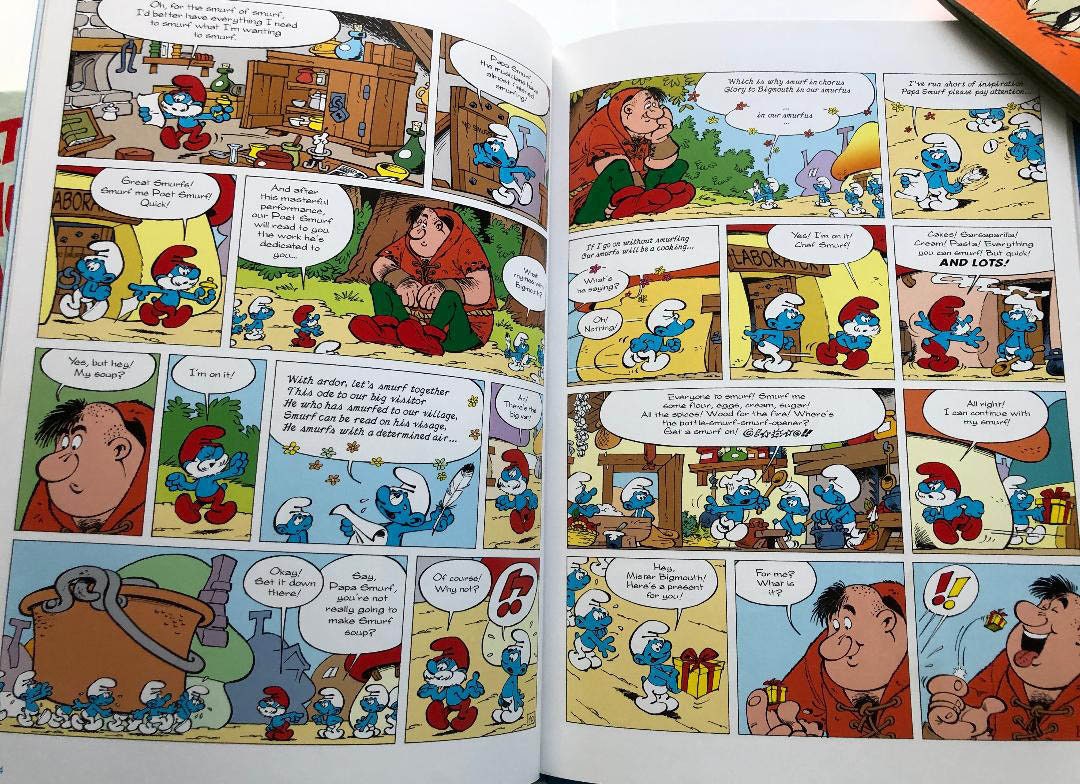 3 Older SMURFS BOOKS COMICS Hardbound and Softbound Smurf Soup