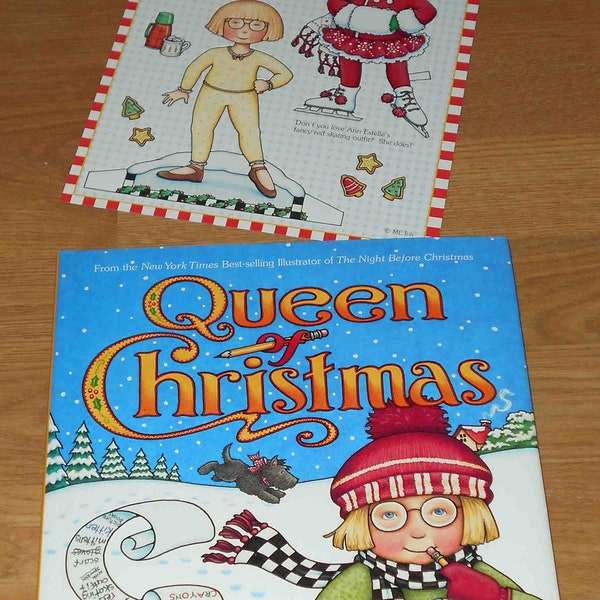 New (Vintage) unused Mary Engelbreit Hardcover QUEEN OF CHRISTMAS & Ann Estelle Paper Dolls