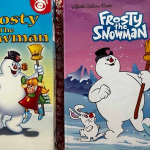 FROSTY the SNOWMAN VHS Video Tape and Little Golden Book Christmas Holiday items