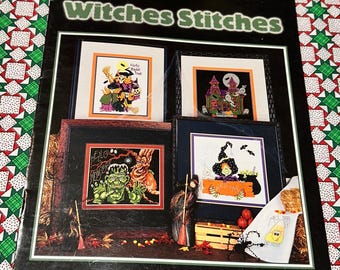 STONEY CREEK HALLOWEEN Witches Stitches Original Cross Stitch Leaflet (Not a download) Frankenstein Book 284 2001