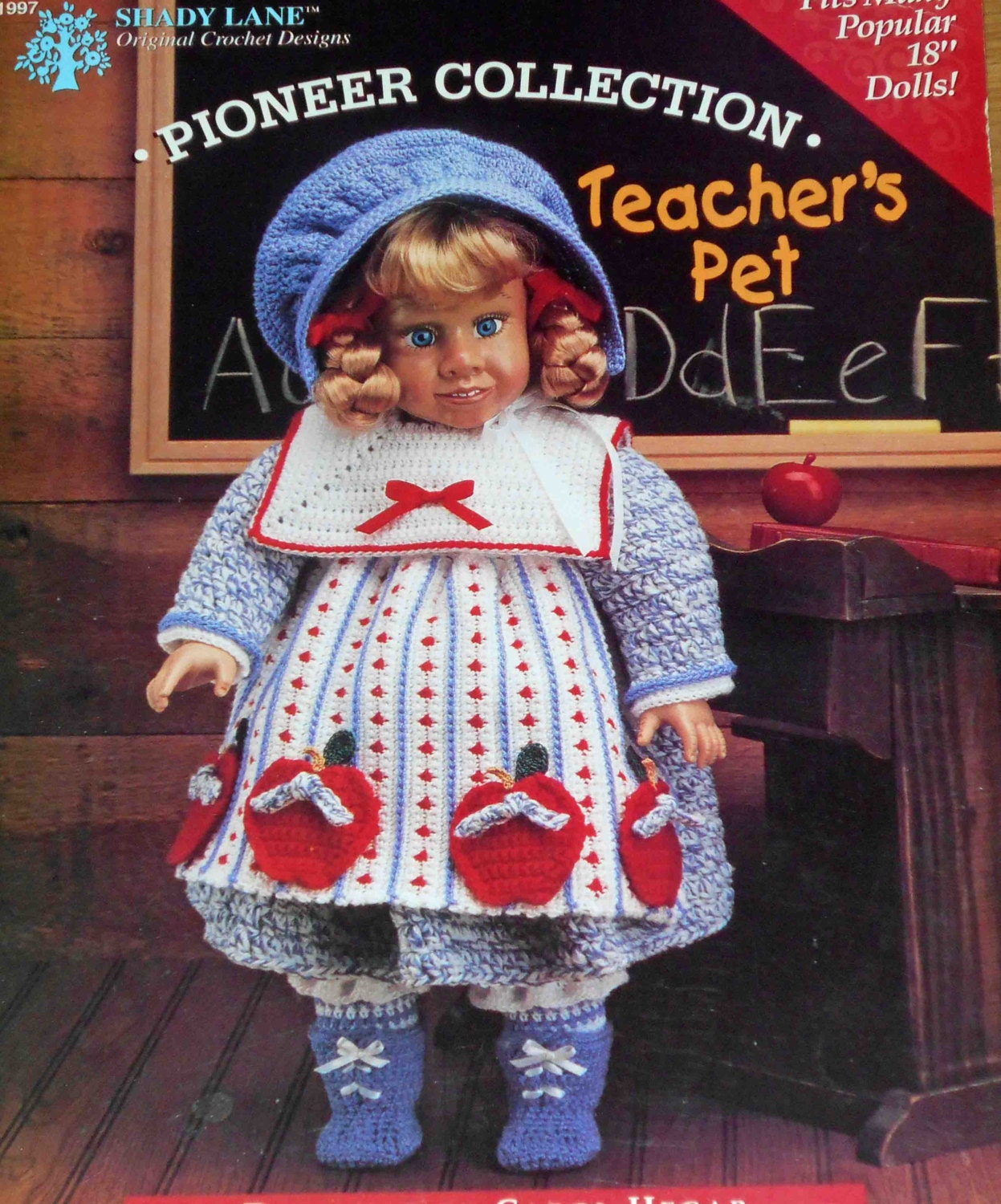 30 American Girl Crochet Patterns for Dresses, Accessories, and Giftable Doll Looks 32 Pioneer Collection Teacher’s Pet Outfit