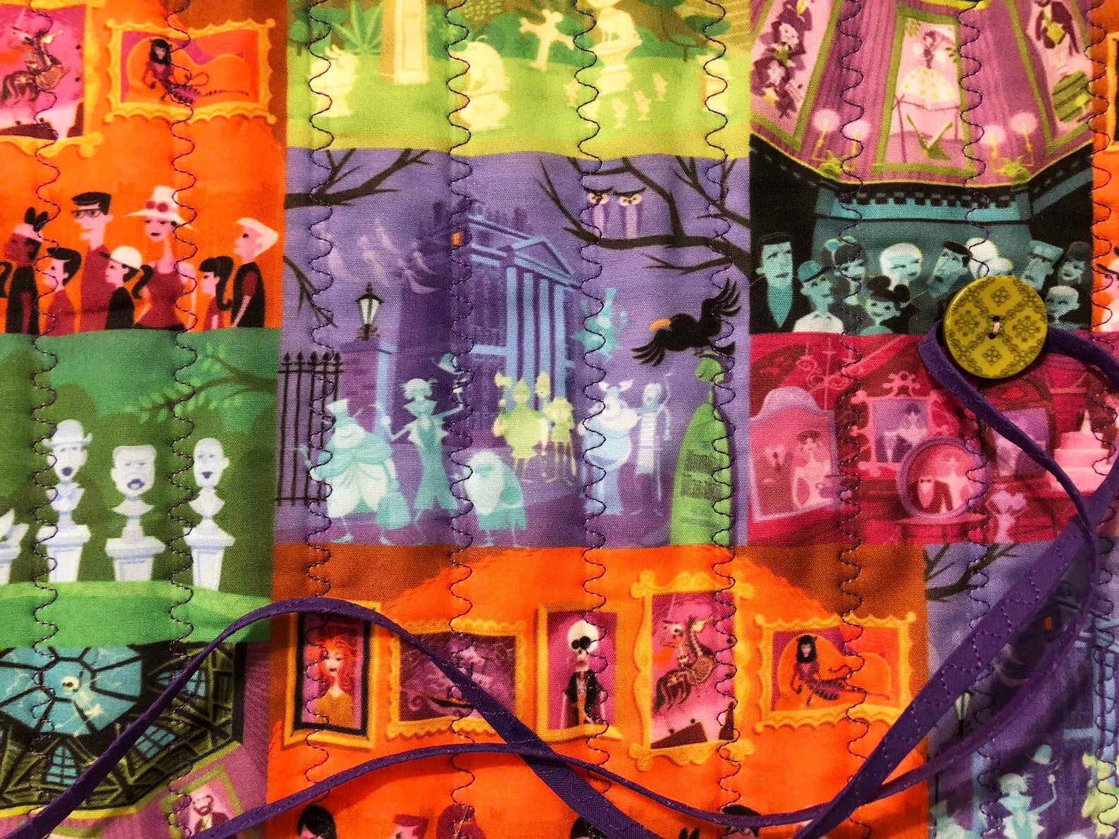 Disney HAUNTED MANSION STRETCHING Portraits Rolled Fabric - Etsy