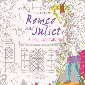 New ROMEO & JULIET SHAKESPEARE&#39;S Play with Color Page Quality Coloring Book 90 Illustrations Capulets Montagues Playwright