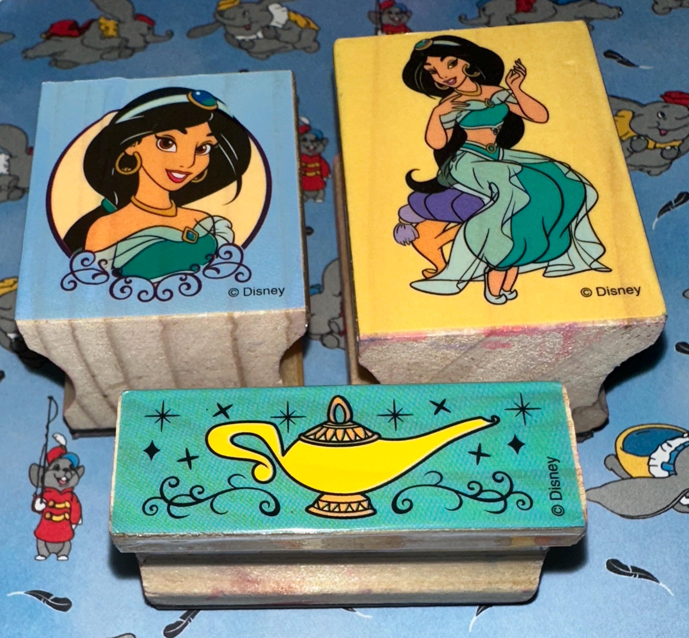DISNEY ALADDIN JASMINE Wood Mounted Rubber Stamps for Paper Crafting ...