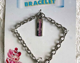 2003 CANDY LAND CANDYLAND Adult Bracelet with Hard Plastic Queen Charm Still on Original Packaging Costume Jewelry Hasbro Claires