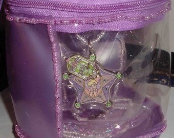 DISNEY TINKER BELL Older Disney Store Regal Jeweled Bag with Hidden Secret Charm Necklace and Bracelet Beaded Bag Tink Tinkerbell