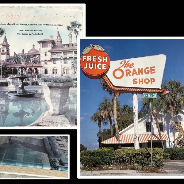 VINTAGE OLD FLORIDA Thick Hardbound Book Magnificent Homes Gardens Vintage Attractions from 2003 The Orange Shop Sunken Gardens & More