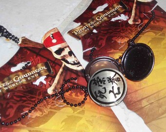 DISNEY PIRATES of the  CARIBBEAN Buy 1 Get 1 Free  Singapore At World's End Necklace Locket Add Your Own Photograph Locket Opens