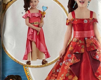 princess elena dress pattern Amazon.com: ZALOORIY Girls Princess Costume Dress with Accessories (Red, 7-8T) : Clothing, Shoes & Jewelry