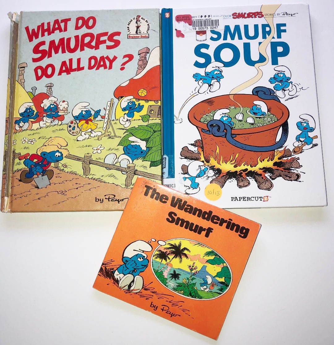 3 Older SMURFS BOOKS COMICS Hardbound and Softbound Smurf Soup -   Portugal