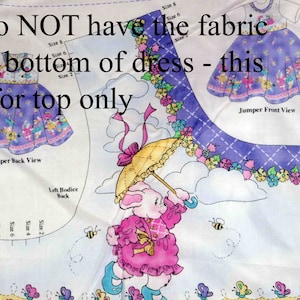 New Out of Print Fabric Panels Swing Into SRING  Jelly Bean Junction JUMPER TOPS Girls Jumper Sizes 2 4 6 8