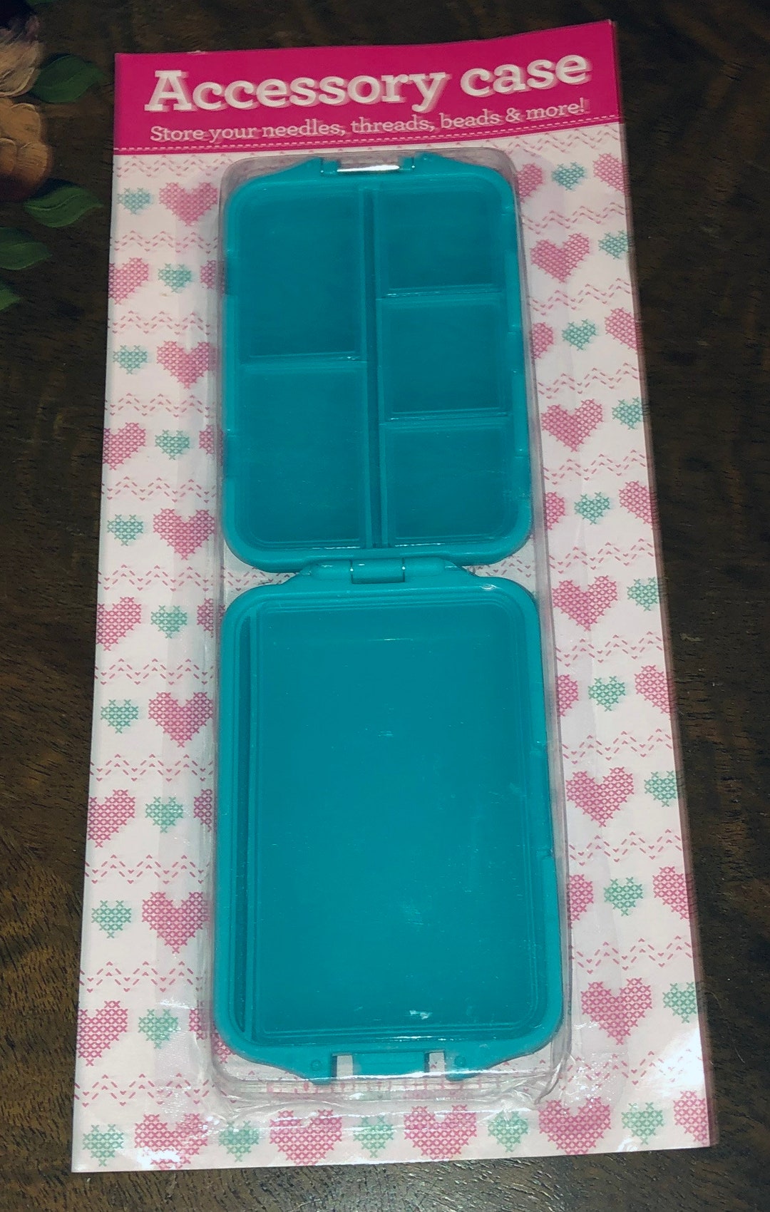 SEWING CROSS STITCH Plastic Teal Color Thread Accessories Organizer