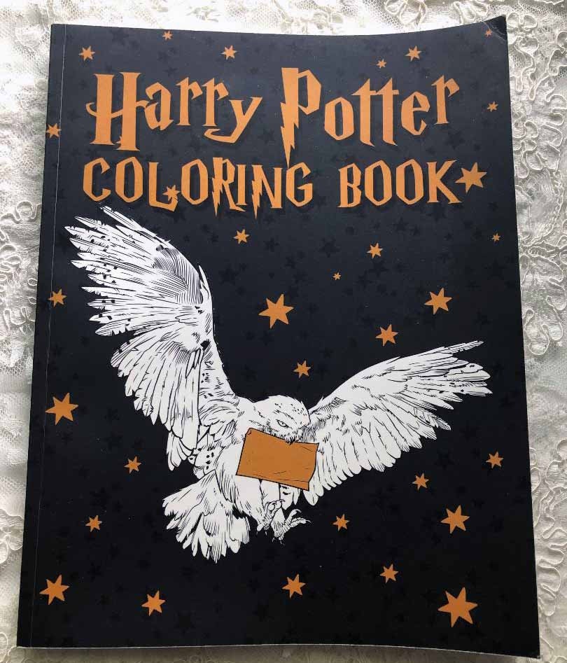 HARRY POTTER COLORING Book White Quality Paper 8-1/2 X 11 Professor Snape  Hedwig Hagrid Dumbledore Diagon Alley Ron Wesley Hermione 