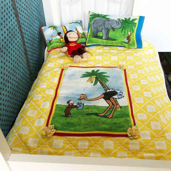 Monkey Bedding Set Etsy