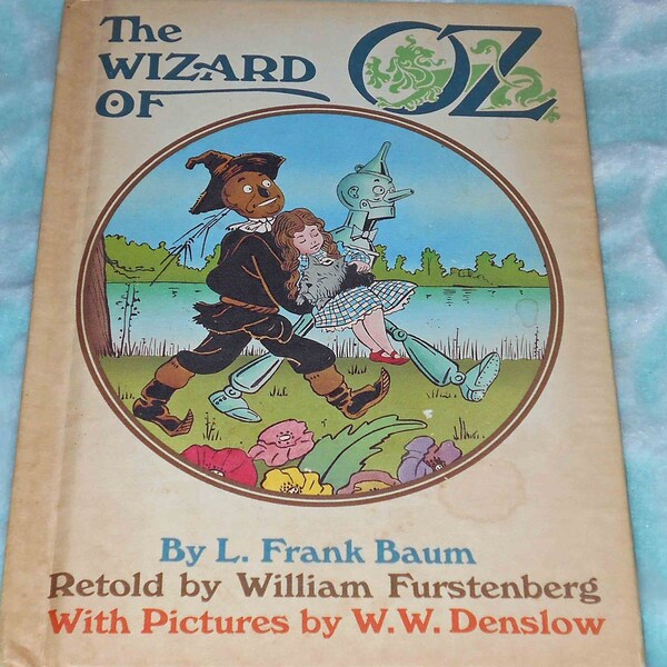 Vintage Hardbound WIZARD of OZ  WOZ  Weekly Reader Book Frank Baum from 1984 Hardbound Retold by William Furstenberg