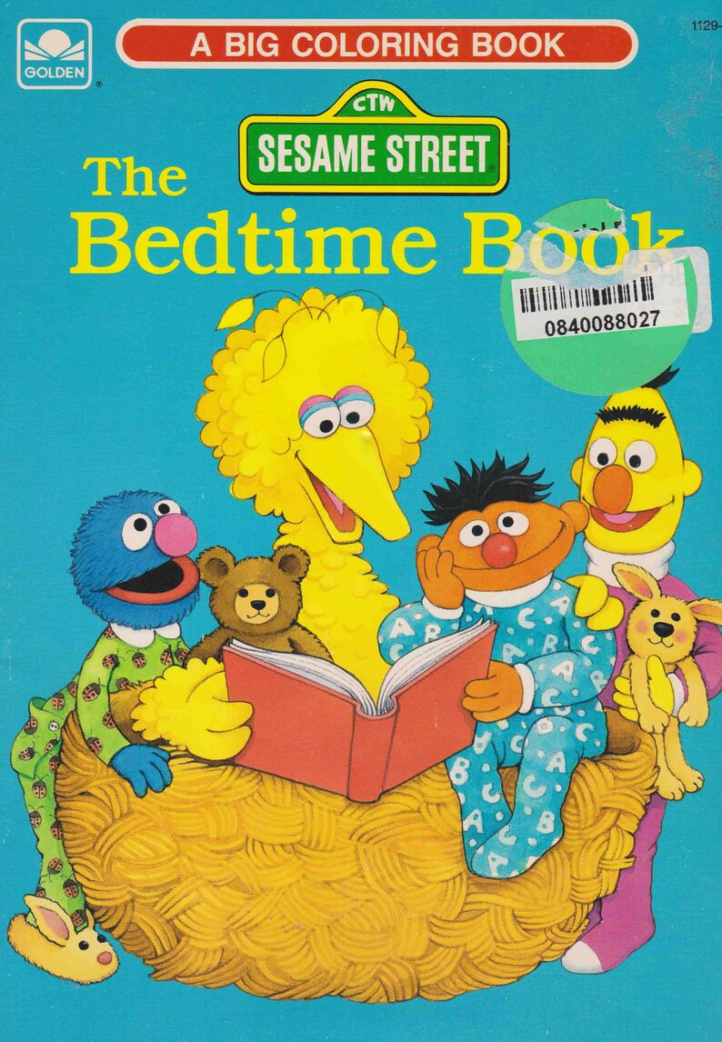 OLDER SESAME STREET Big Bird Big Coloring Book Bedtime Book Etsy