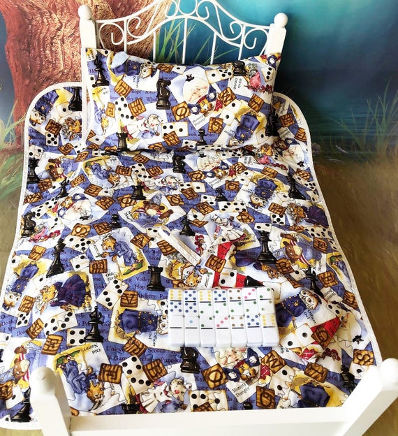DOMINOES DRESSED ANIMALS 18 American Girl Doll Like Sizes Quilt