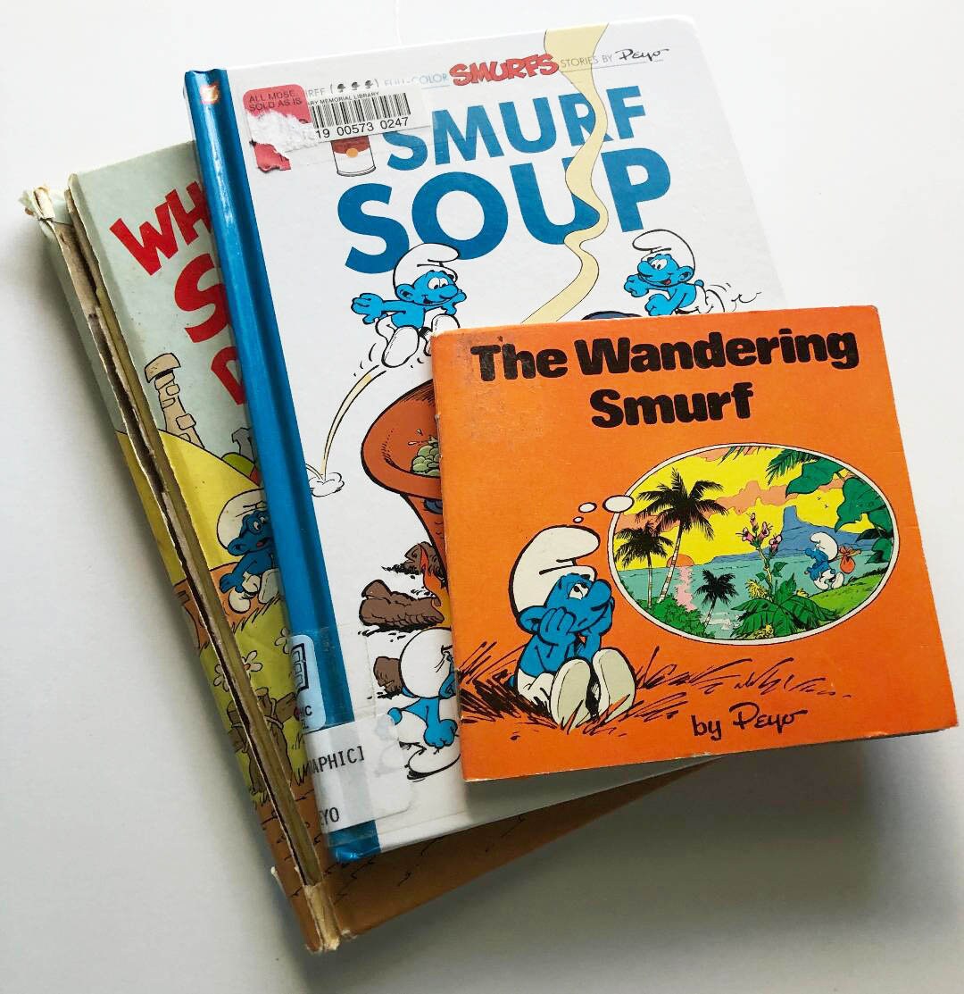 3 Older SMURFS BOOKS COMICS Hardbound and Softbound Smurf Soup -   Portugal