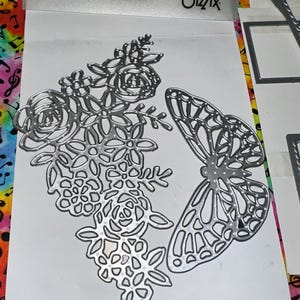 SIZZIS LARGE LOT of Big Shot Thin Metal Dies for Paper Crafting and Scrapbooking Butterfly Large Floral & Frames