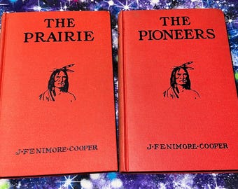 The PRAIRIE and PIONEERS ANTIQUE Hardbound Books J-Fenimore-Cooper  Grosset & Dunlap