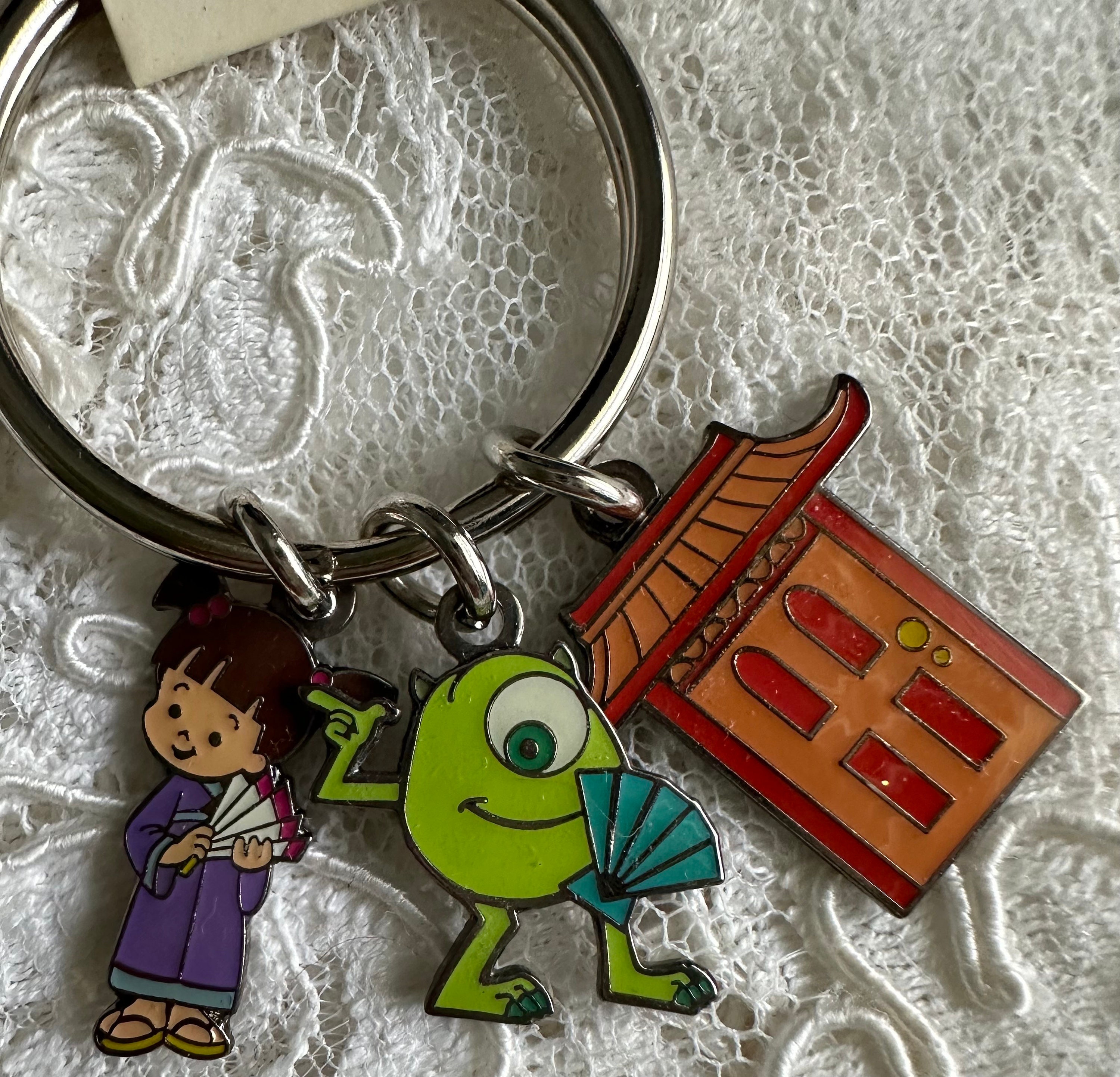 Monogram Disney Key Rings VINTAGE DISNEY STORE Monsters Inc Quality Metal Key Ring With 3 Metal ...