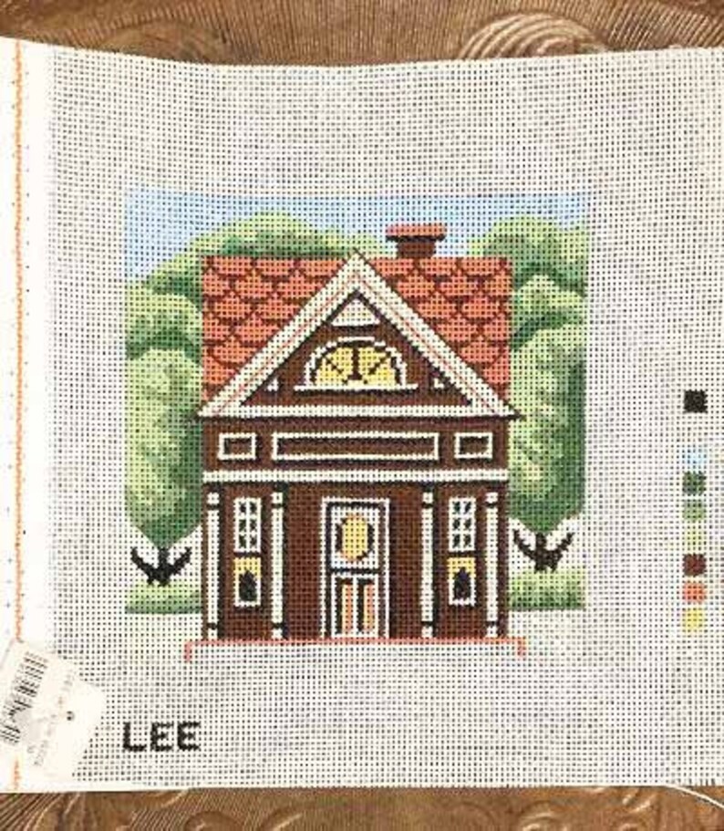 LEE Designs VICTORIAN HOME Hand Painted Needlepoint Canvas Etsy