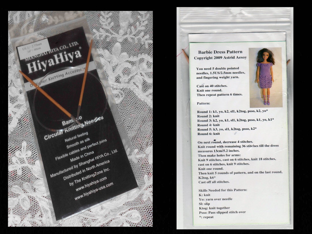 NEW Bamboo Circular Knitting Needles SHANGHAI HIYA Barbie Doll Etsy