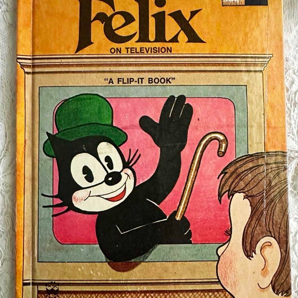 1974 FELIX FLIP IT Book Childrens Book Pat Sullivan Hardbound Wonder Books Grosset & Dunlap Very Nice But Some Pencil Notations