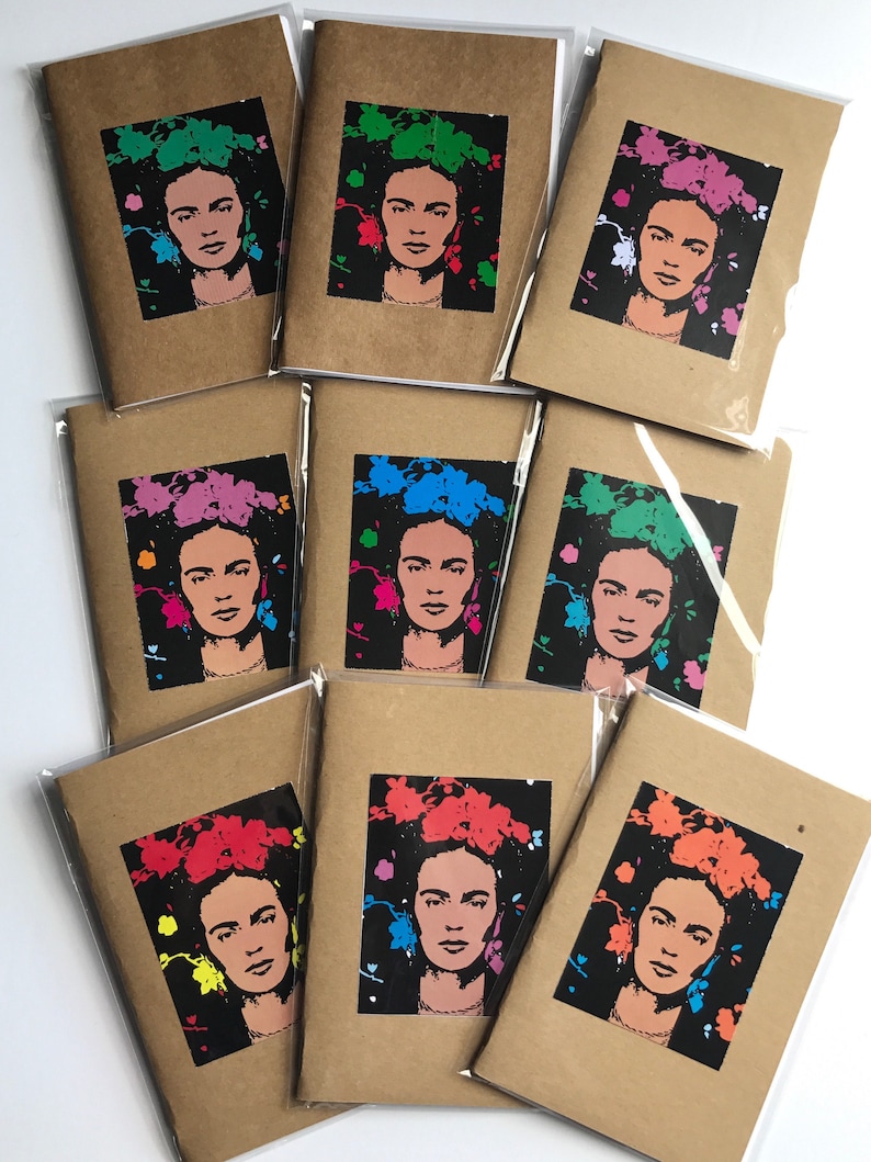 Frida Kahlo, Frida Kahlo Notebook, Journal Set, Notebook Set, Sketchbook, Small Notebook, Gift for Writers, Notepad, Frida Kahlo Stationery image 1