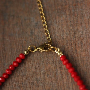 Red Random Beaded Choker
