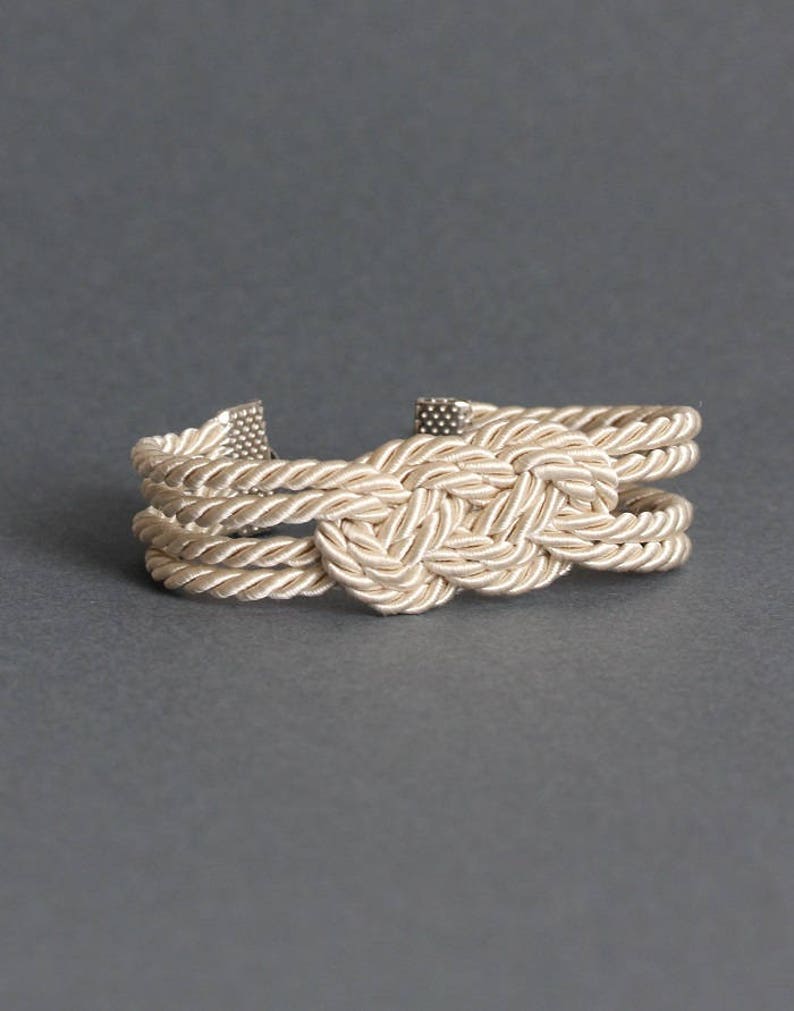 Ivory Bracelet Sailor Knot Bracelet Knot Bracelet Rope Etsy