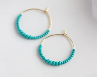 90s Chunky Vanilla Cream Ice Cube Hoop Earrings | Minimal