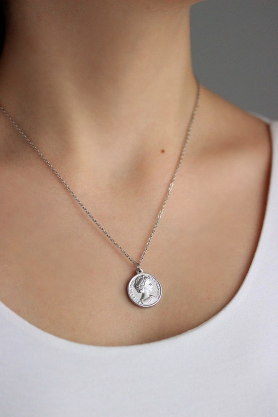Trendy coin necklace discount