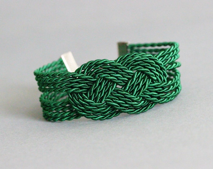 Green Rope Bracelet Green Knot Bracelet Sailor Knot Bracelet Etsy