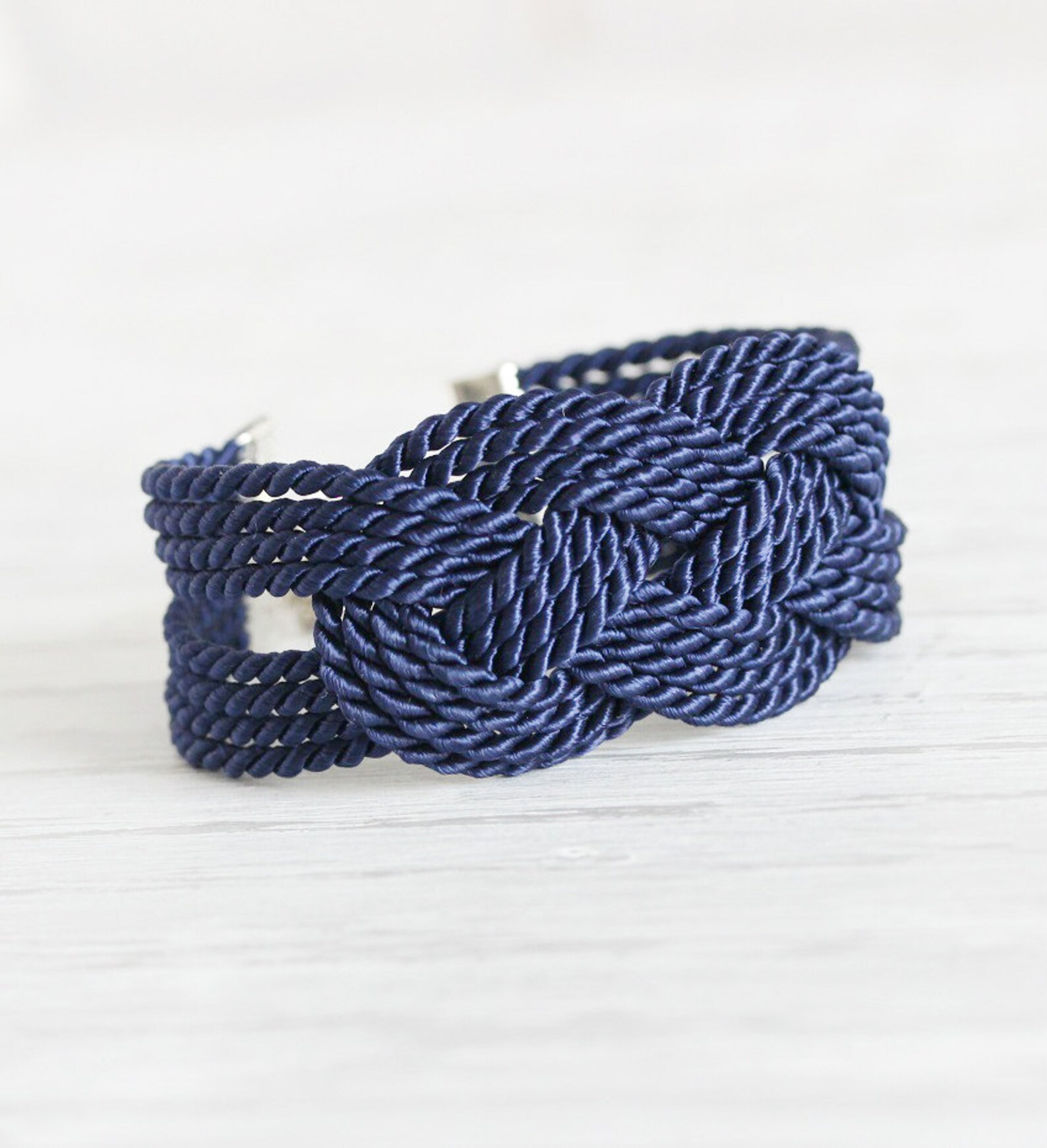 Blue Knot Bracelet Blue Rope Bracelet Best Friend Birthday Etsy