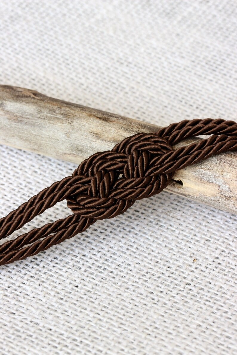 Dark Brown Bracelet Brown Rope Knot Bracelet Rope Bracelet Etsy