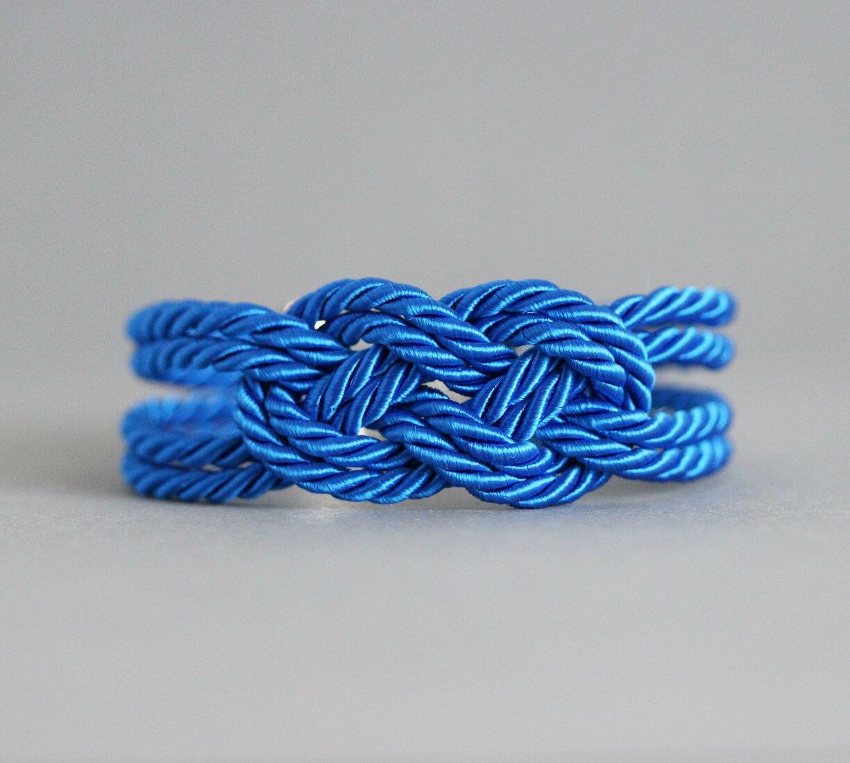 Bright Blue Knot Bracelet Blue Knot Bracelet Knot Bracelet Etsy