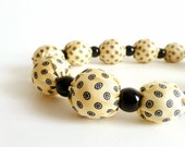 Yellow Necklace, Silk Necklace, Fabric Necklace,Textile Necklace,Beaded Necklace,Fiber Necklace,Everyday Necklace