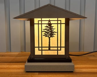 Grand Californian Large Tabletop Lantern | Craftsman, Mission, Arts & Crafts Inspired Light
