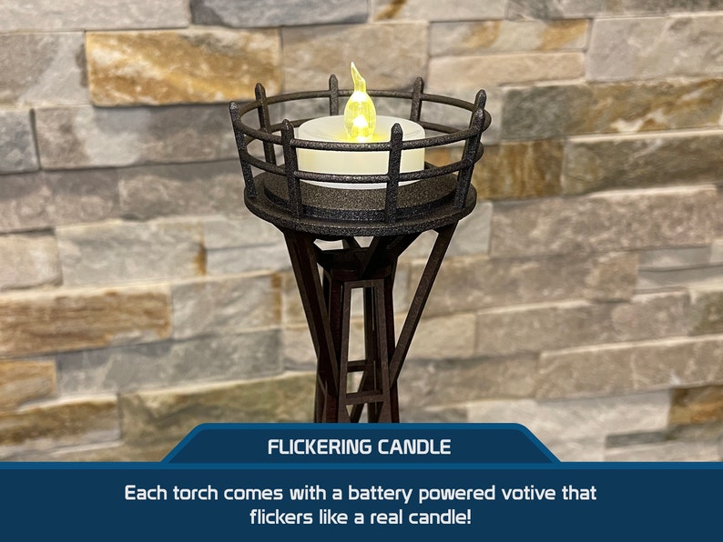 Epcot-Inspired Torch Single Candle Holder image 3