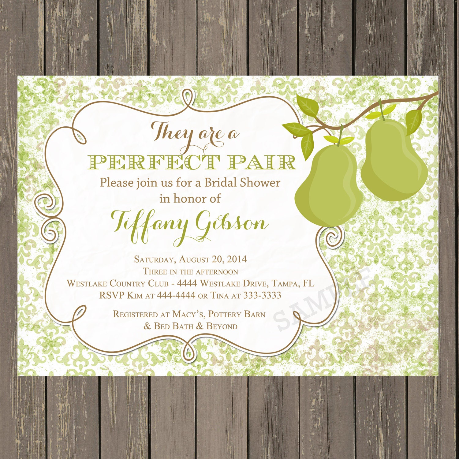 Perfect Pair Bridal Shower Invitation Perfect Pair Shower - Etsy