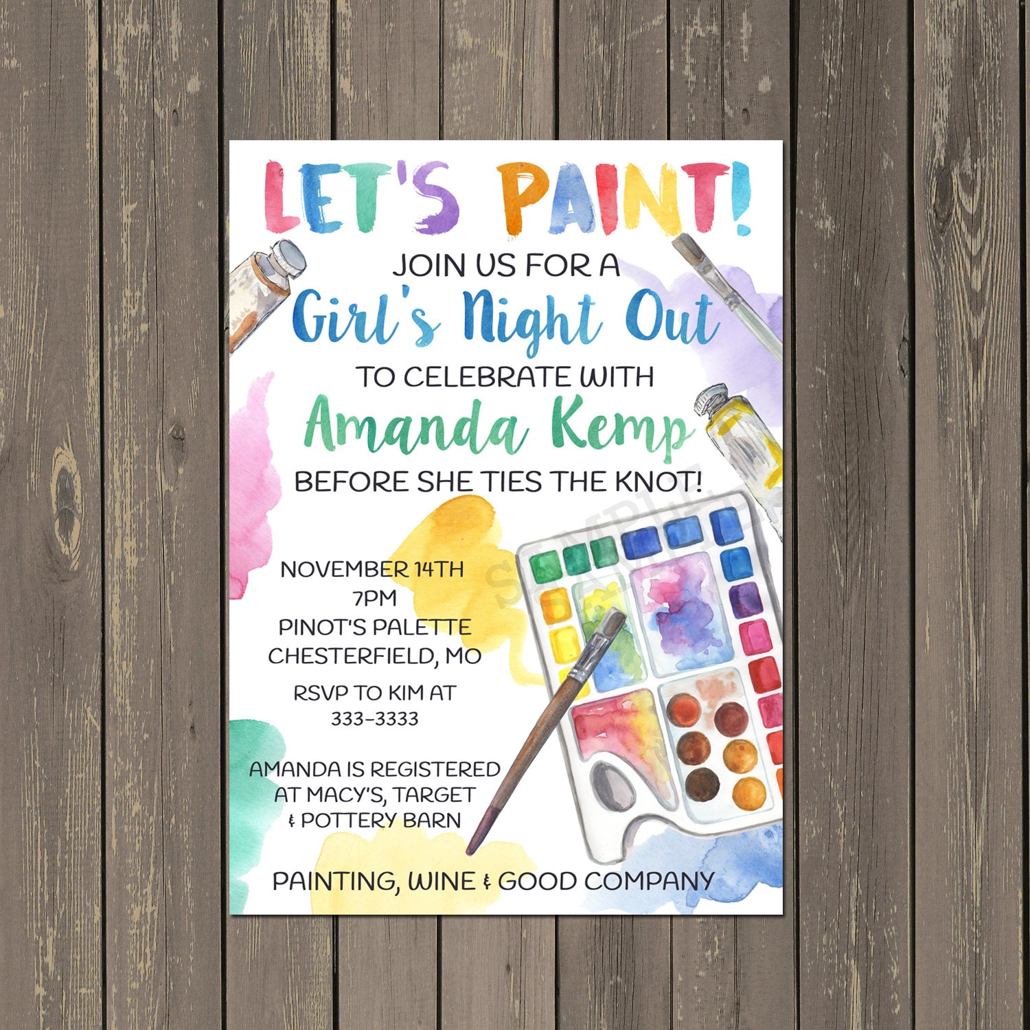 Adult Painting Party Invitation Bridal Shower Painting Party Etsy