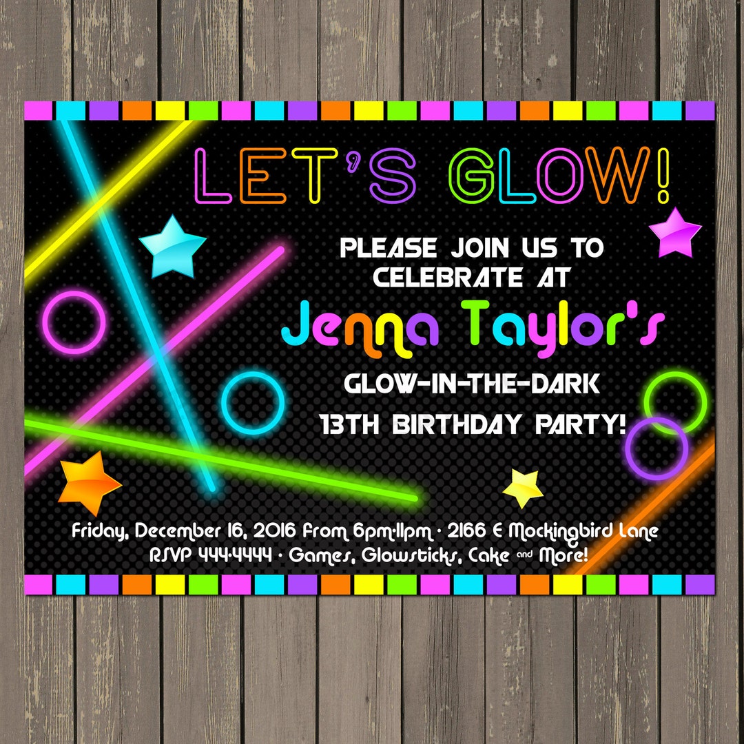 glow-in-the-dark-party-invitation-neon-birthday-party-etsy