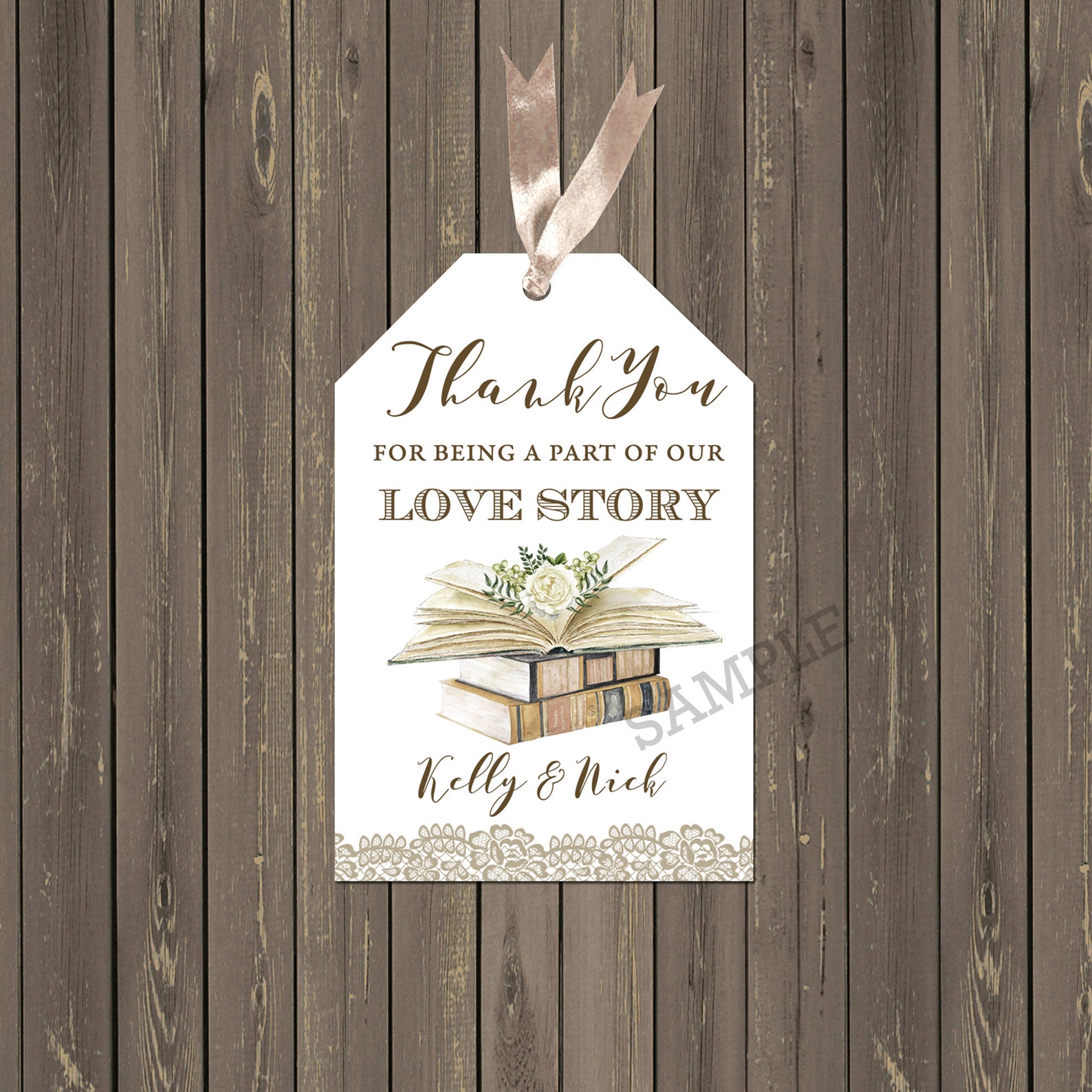 Book Themed Bridal Shower Invitation, Library Shower Invitation, Book