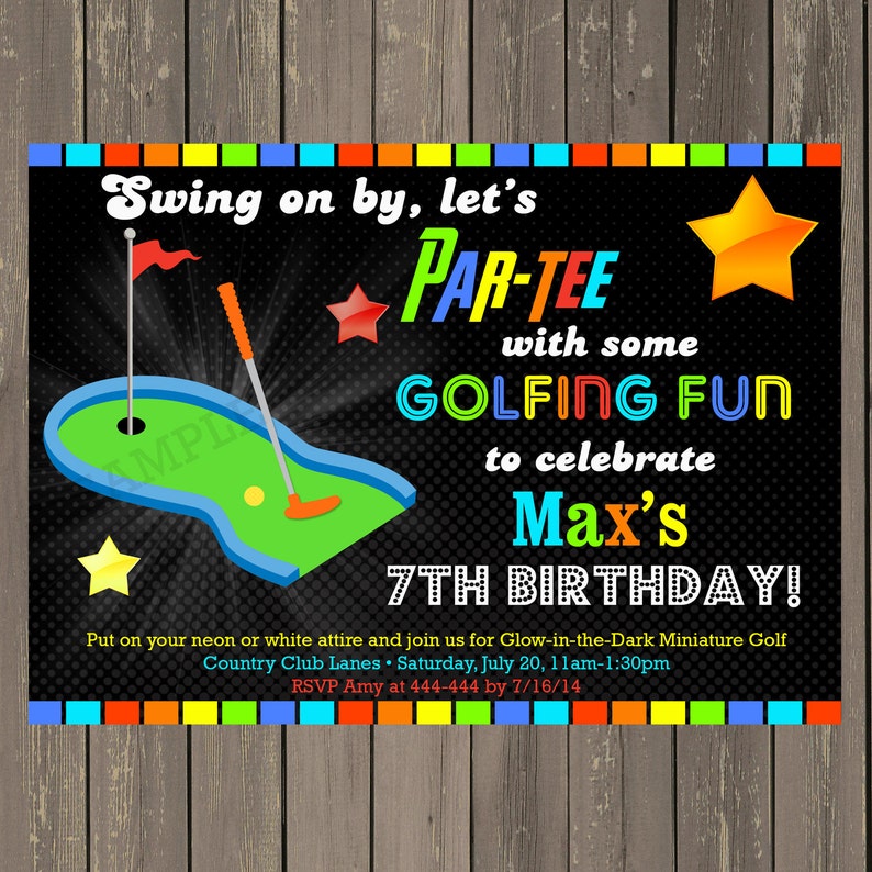 Miniature Golf Invitation Golf Birthday Party Invitation - Etsy