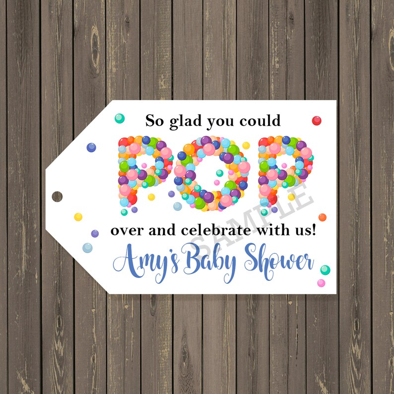 Ready to Pop Baby Shower Tags Bubbles Baby Shower Favor Tags | Etsy