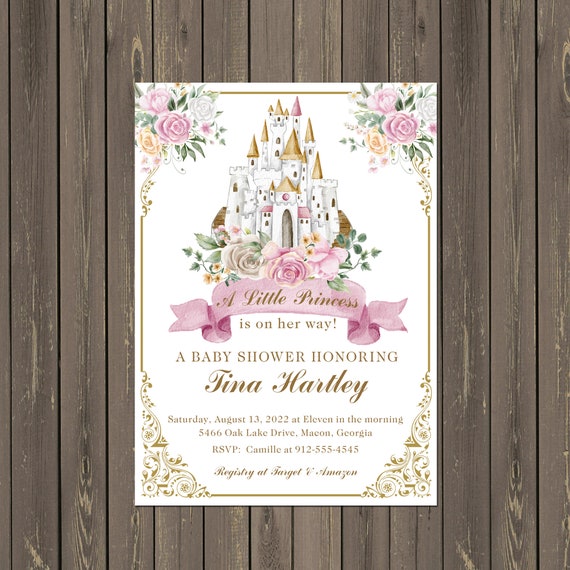 Princess Baby Shower Invitations Princess Castle Invitations Etsy Il 570xN.4075325416 Adei