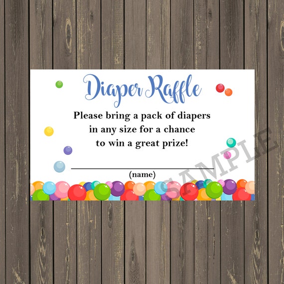 Ready to Pop Diaper Raffle Tickets, Bubbles Ready to Pop Diaper Raffle Cards, Baby Shower Diaper Raffle Tickets, Instant Download Il_570xn