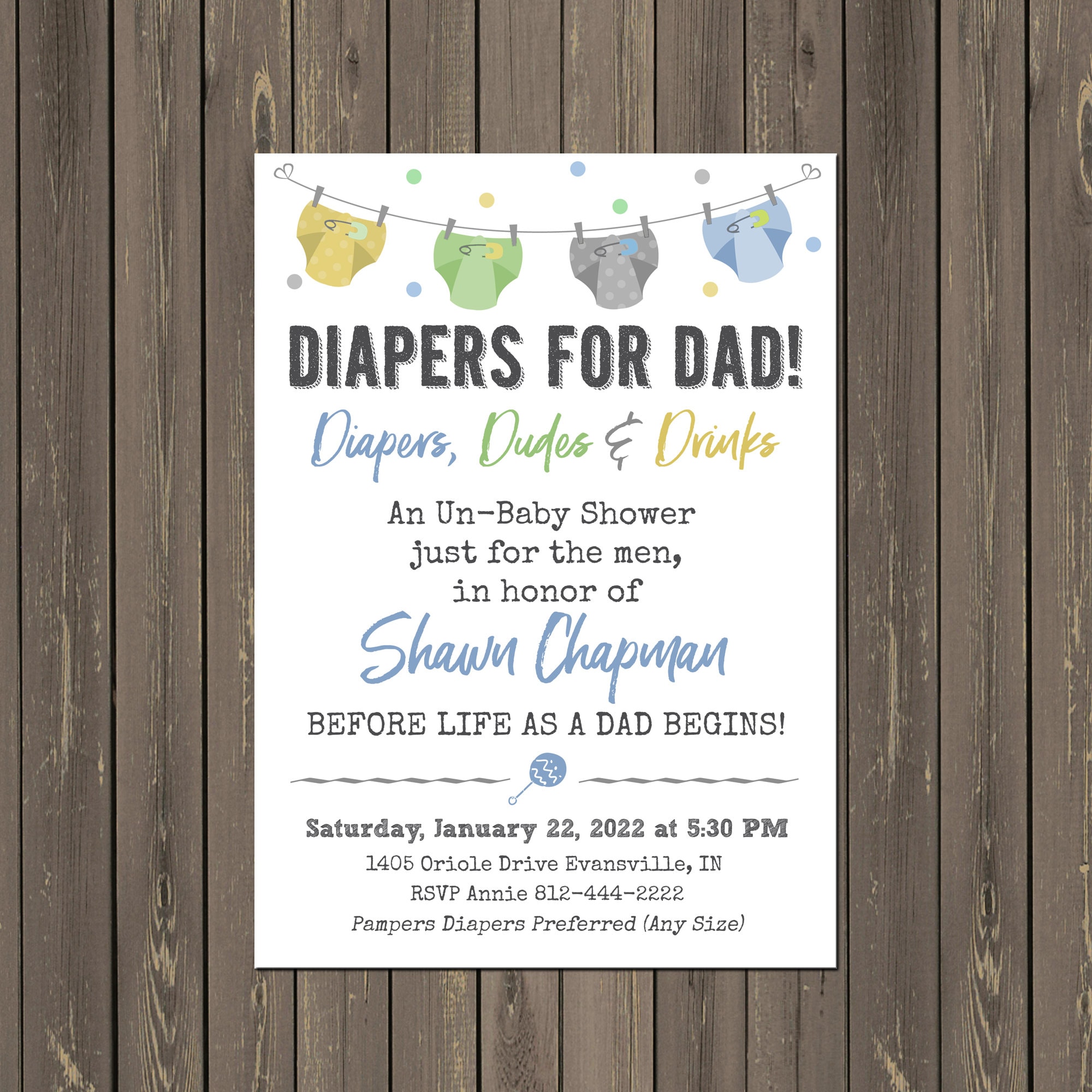 Daddy hotsell shower invitations
