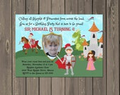 Knight Birthday Invitation, Dragon Birthday Party Invitation, Princess Invitation, Royal Birthday Party, Printable or Printed Il_170x135